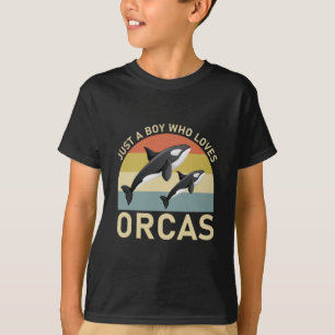 T-shirt Juste un garçon qui aime les baleines orques