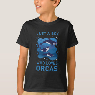 T-shirt Juste un garçon qui aime les baleines orques