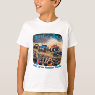 T-shirt Juste un garçon qui aime les camionnettes Monster
