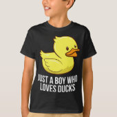 T-shirt Juste Un Garçon Qui Aime Les Canards Canard En Cao (Devant)