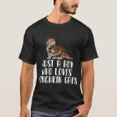 T-shirt Juste Un Garçon Qui Aime Les Chats Munchkin (Devant)