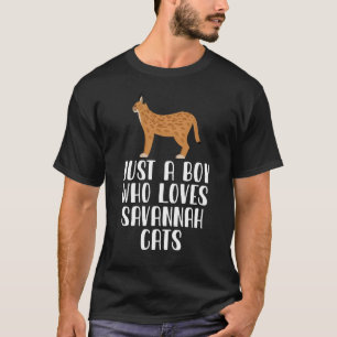 T-shirt Juste Un Garçon Qui Aime Les Chats Savannah