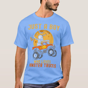 T-shirt Juste un garçon qui aime les chemises de camions m