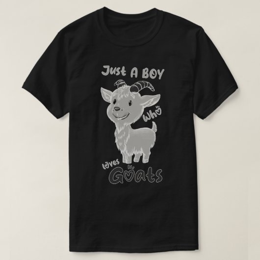 T-shirt Juste un garçon qui aime les chèvres (Design devant)