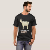 T-shirt Juste un garçon qui aime les chèvres chèvre (Devant entier)