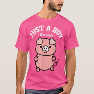T-shirt Juste un garçon qui aime les cochons I Enfants coc