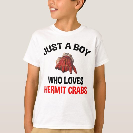 T-shirt Juste un garçon qui aime les crabes ermites (Devant)