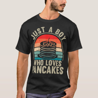 T-shirt Juste Un Garçon Qui Aime Les Crêpes Enfants Amoure