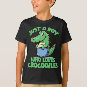 T-shirt Juste un garçon qui aime les crocodiles