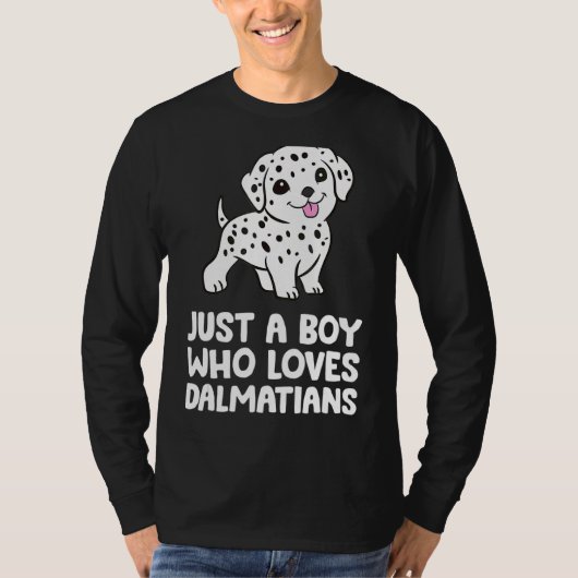 T-shirt Juste un garçon qui aime les Dalmatiens (Devant)