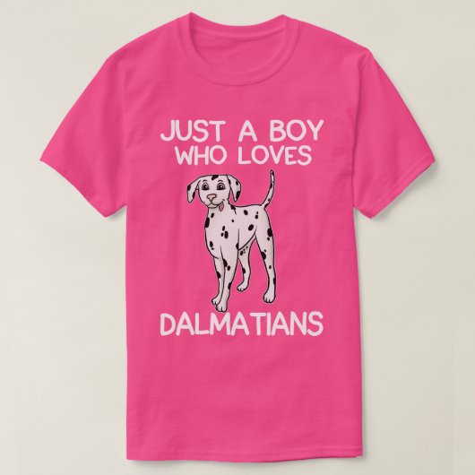 T-shirt Juste un garçon qui aime les Dalmatiens (Design devant)