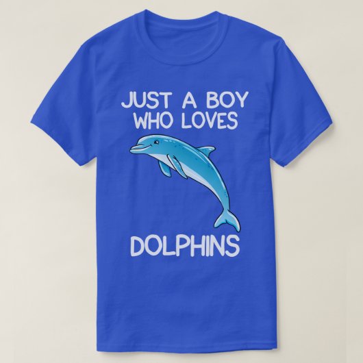 T-shirt Juste un garçon qui aime les dauphins (Design devant)
