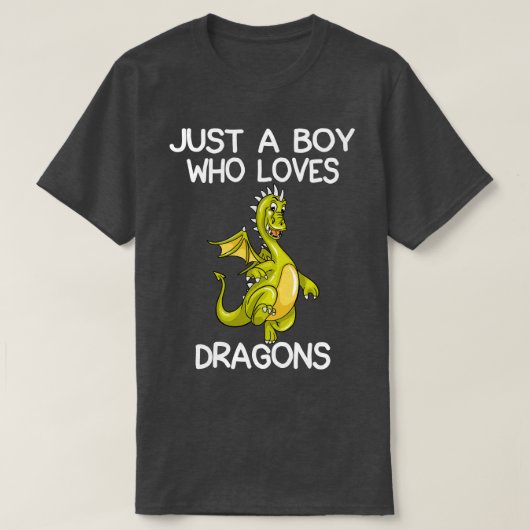 T-shirt Juste Un Garçon Qui Aime Les Dragons (Design devant)