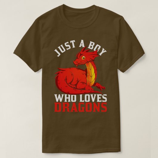 T-shirt Juste Un Garçon Qui Aime Les Dragons (Design devant)