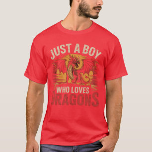 T-shirt Juste un garçon qui aime les dragons Cool Dragon m