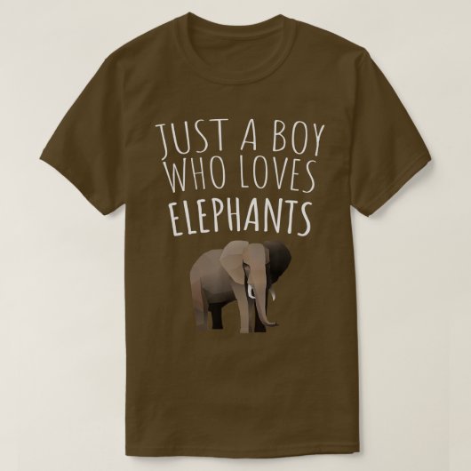 T-SHIRT JUSTE UN GARÇON QUI AIME LES ÉLÉPHANTS L'ÉLÉPHANT (Design devant)