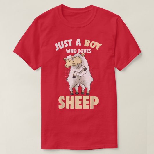 T-shirt Juste un garçon qui aime les éleveurs de moutons (Design devant)
