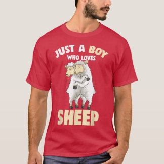 T-shirt Juste un garçon qui aime les éleveurs de moutons