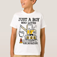 Juste Un Garçon Qui Aime Les Excavateurs Construct