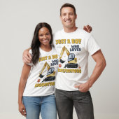 T-shirt Juste Un Garçon Qui Aime Les Excavateurs Construct (Unisexe)