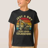 Juste Un Garçon Qui Aime Les Excavateurs Construct
