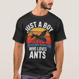 T-shirt Juste Un Garçon Qui Aime Les Fourmis Drôle Insecte