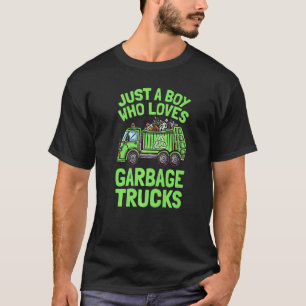 T-shirt Juste Un Garçon Qui Aime Les Garbage Trucks Garbag