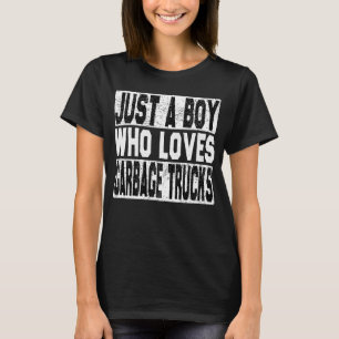 T-shirt Juste Un Garçon Qui Aime Les Garbage Trucks Rétro