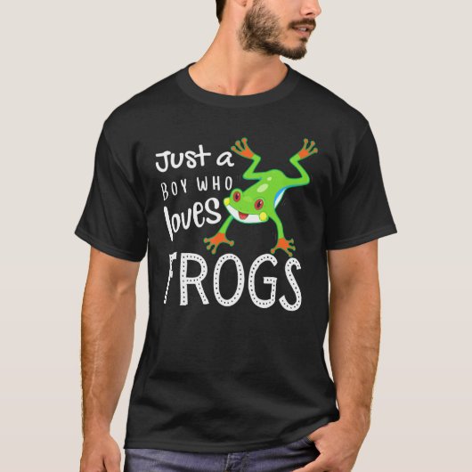 T-shirt Juste un garçon qui aime les grenouilles drôle ani (Devant)