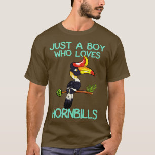 T-shirt Juste Un Garçon Qui Aime Les Hornbill