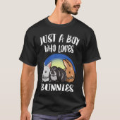 T-shirt Juste Un Garçon Qui Aime Les Lapins Rabbit (Devant)