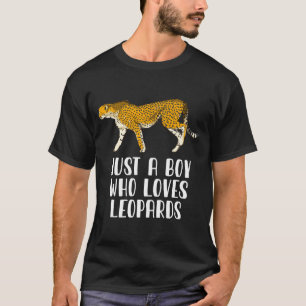 T-shirt Juste un garçon qui aime les léopards