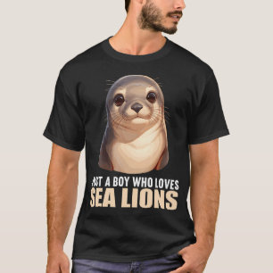 T-shirt Juste un garçon qui aime les lions de mer. Lions d