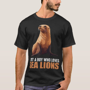 T-shirt Juste un garçon qui aime les lions de mer. Lions d