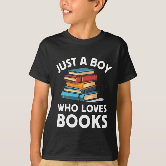 T-shirt Juste Un Garçon Qui Aime Les Livres (Devant)