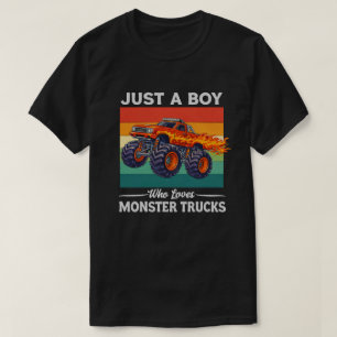 T-shirt Juste un garçon qui aime les monstres trucks