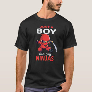 T-shirt Juste Un Garçon Qui Aime Les Ninjas I Karaté Jeune