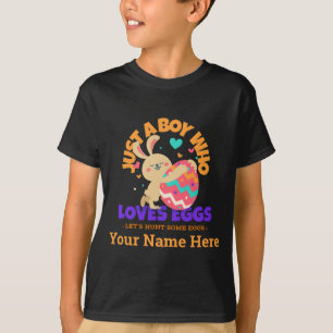 T-shirt Juste un garçon qui aime les oeufs drôle Pâques