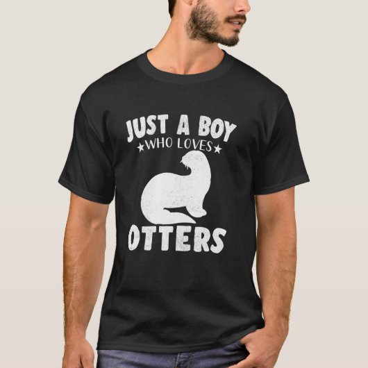 T-shirt Juste Un Garçon Qui Aime Les Otters Animaux (Devant)