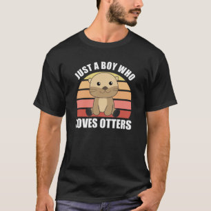 T-shirt Juste Un Garçon Qui Aime Les Otters Sweet Otter