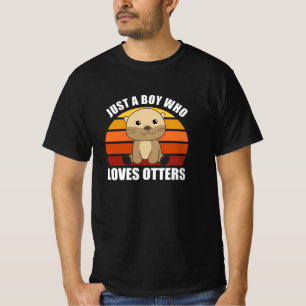 T-shirt Juste Un Garçon Qui Aime Les Otters Sweet Otter