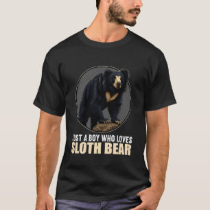 T-shirt Juste un garçon qui aime les ours paresseux Ours p