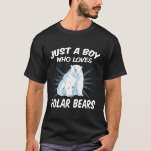 T-shirt Juste Un Garçon Qui Aime Les Ours Polaires - Drôle