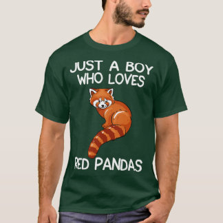T-shirt Juste un garçon qui aime les pandas rouges 2