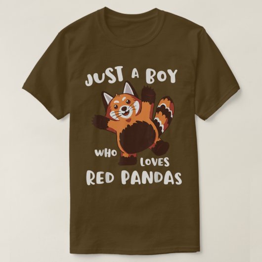 T-shirt Juste Un Garçon Qui Aime Les Pandas Rouges Mignonn (Design devant)
