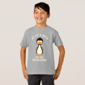 T-shirt Juste un garçon qui aime les pingouins (Devant entier)