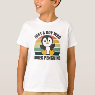 T-shirt Juste Un garçon qui aime les pingouins - Pingouin