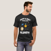 T-shirt Juste un garçon qui aime les planètes et l'espace  (Devant entier)
