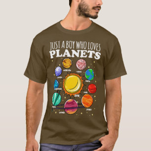 T-shirt Juste un garçon qui aime les planètes Science Spac
