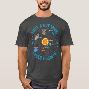 T-shirt Juste un garçon qui aime les planètes Solar Space